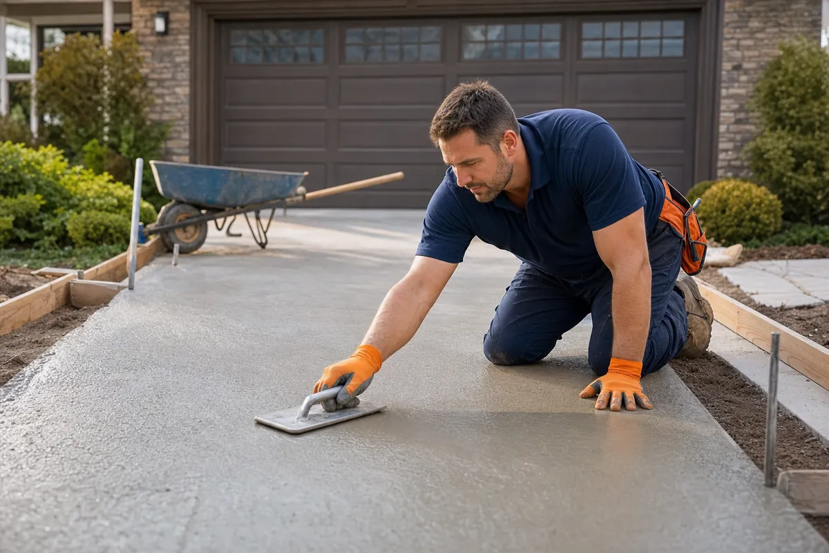 Concrete professional at work